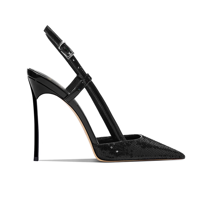 ZUBAI Sequinned High Heel Sandals - 10cm
