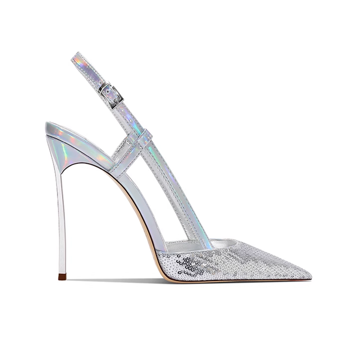 ZUBAI Sequinned High Heel Sandals - 10cm