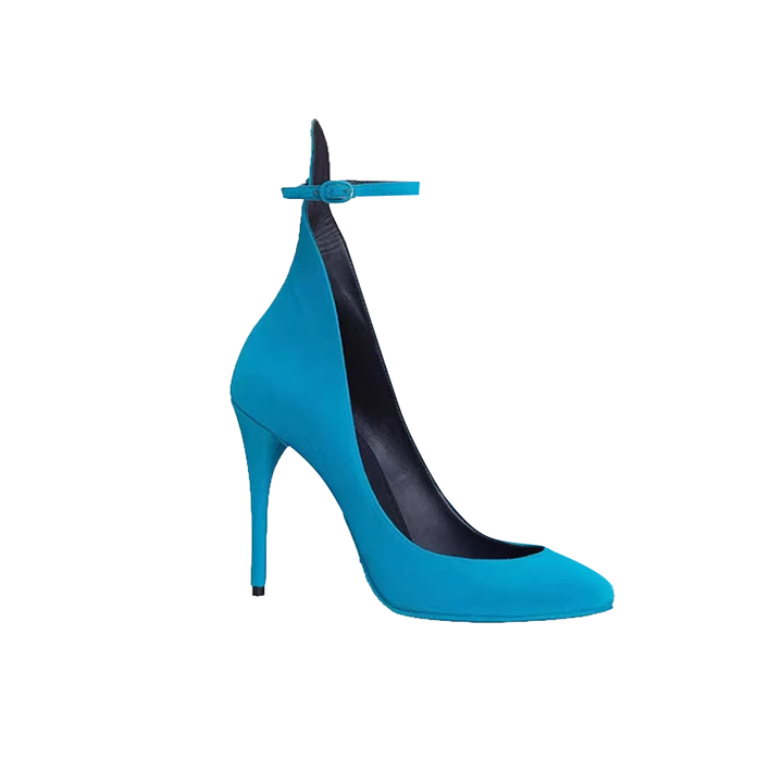SKPON Patent Leather Ankle Strap High Heel Pumps