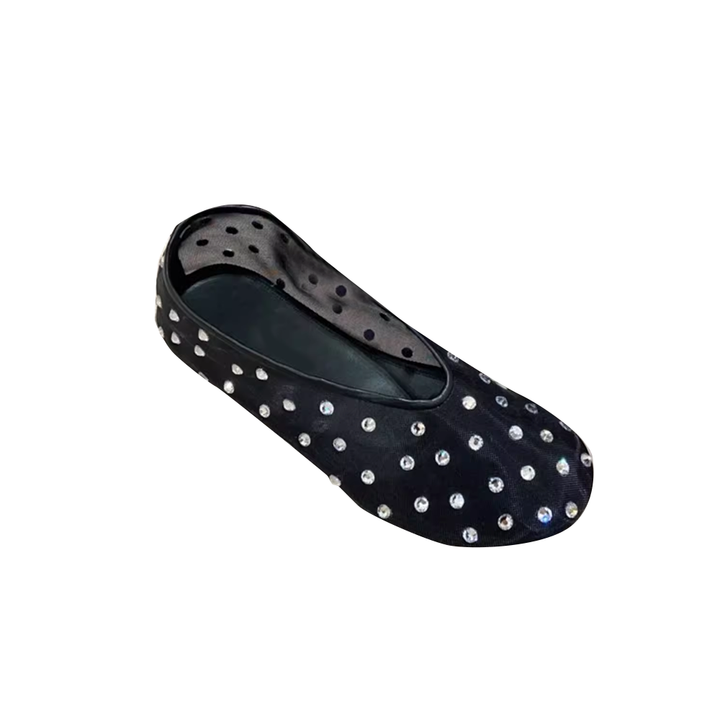 KUREL Diamante Flat Ballet Shoes