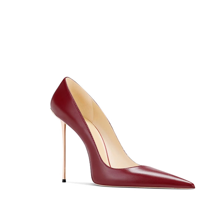 BUCRI Leather Mid Heel Pumps