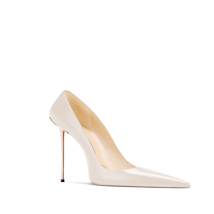 BUCRI Leather Mid Heel Pumps