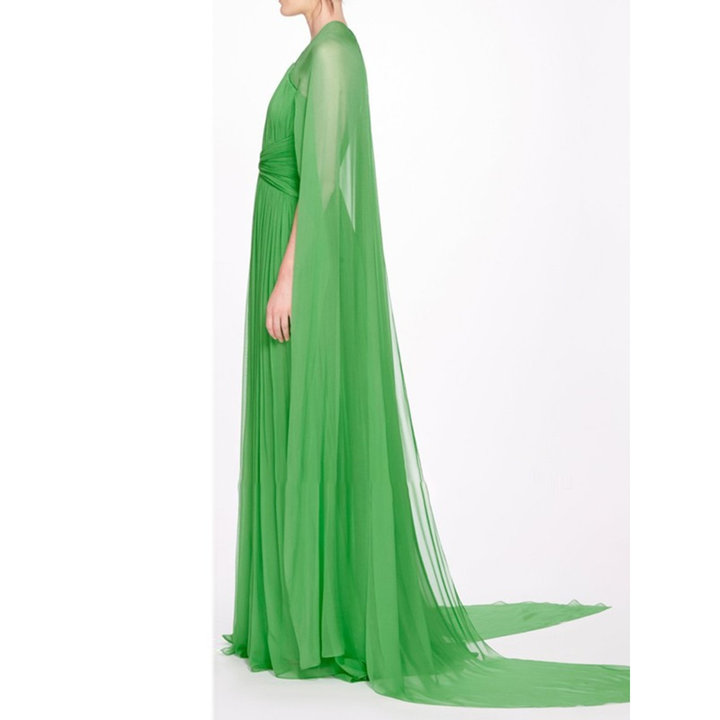 BYRCE See Through Evening Dress Gown