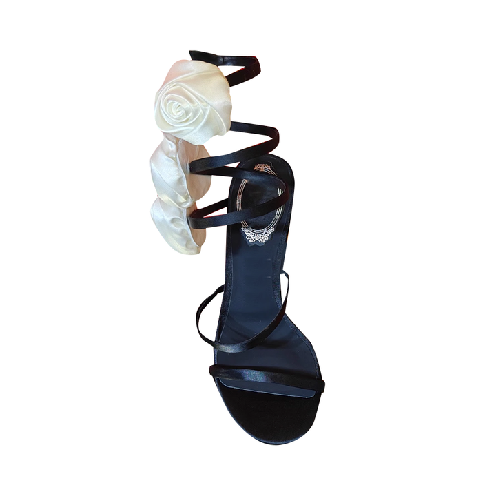 COVRA Flower Wrap High Heel Sandals