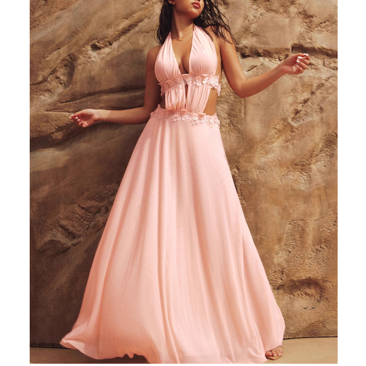 DEIVO Cut Out Evening Dress Gown