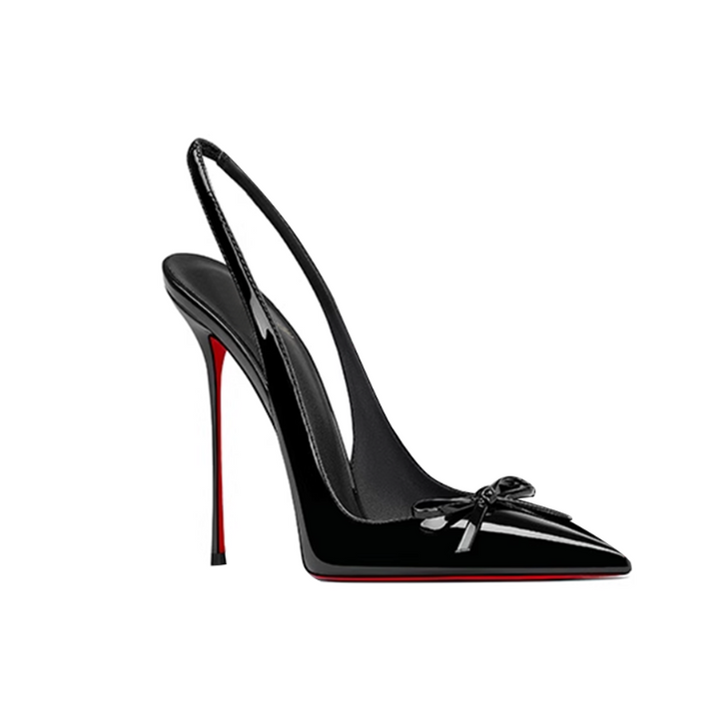 DEMCU Bow Slingback High Heel Sandals - 10cm