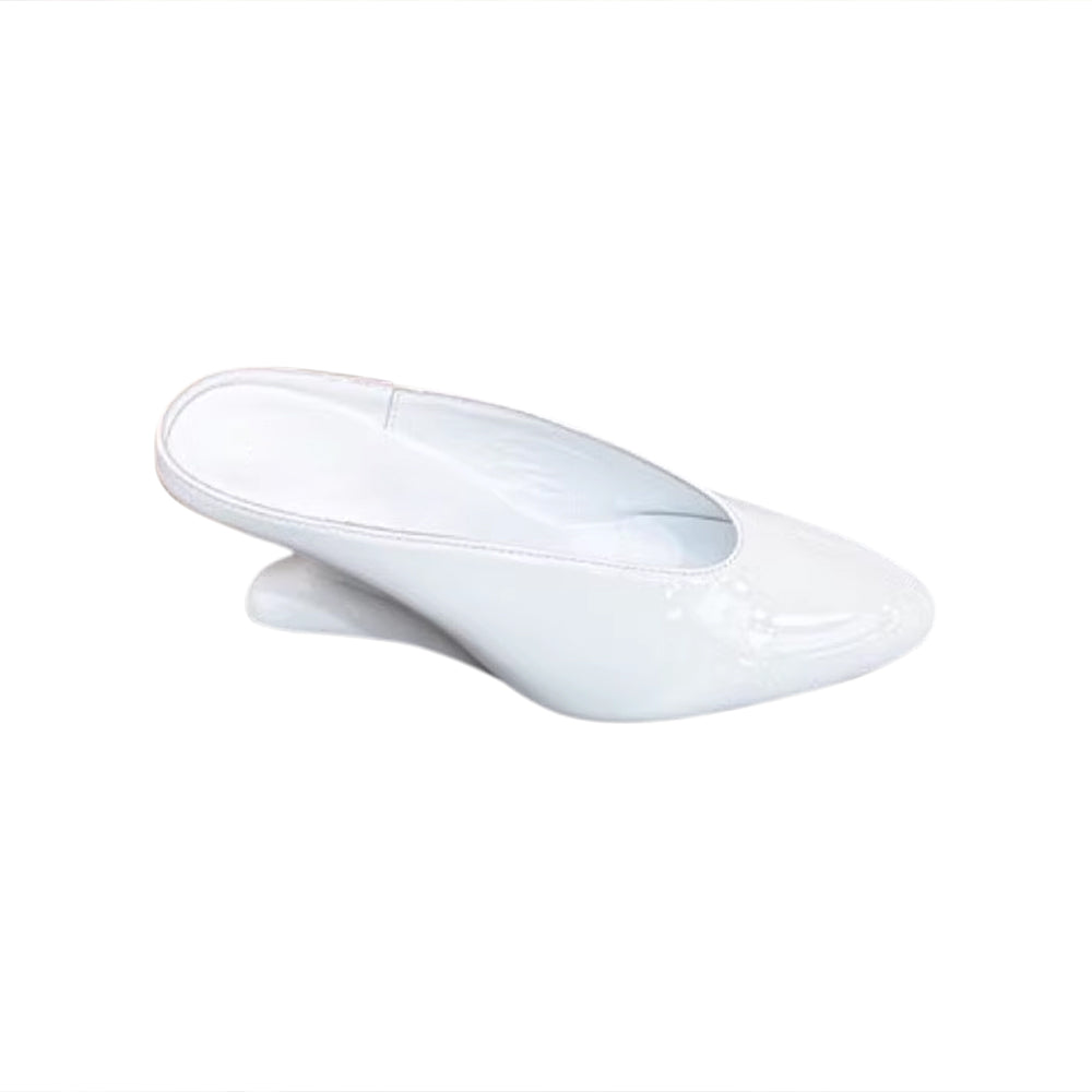 DEMNI Sculptured Heel Mules Sandals