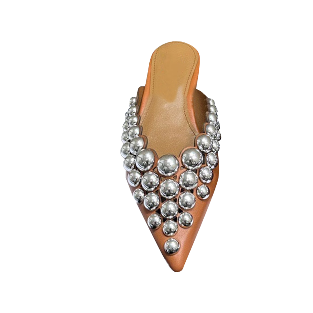 DOHIA Studded Slippers Slides
