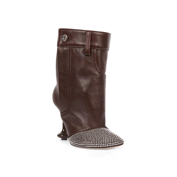 DORUA Diamante High Heel Ankle Boots