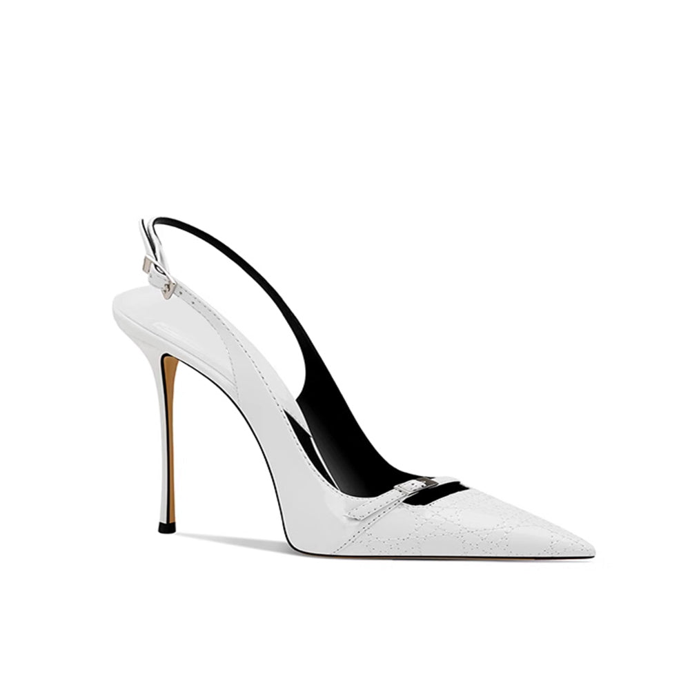 FLOCE Buckled Slingback Mid Heel Sandals - 8cm