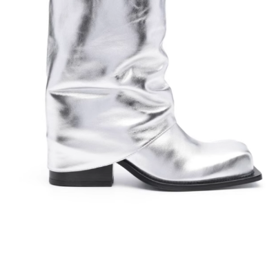 FOSIA Block Heel Knee High Boots