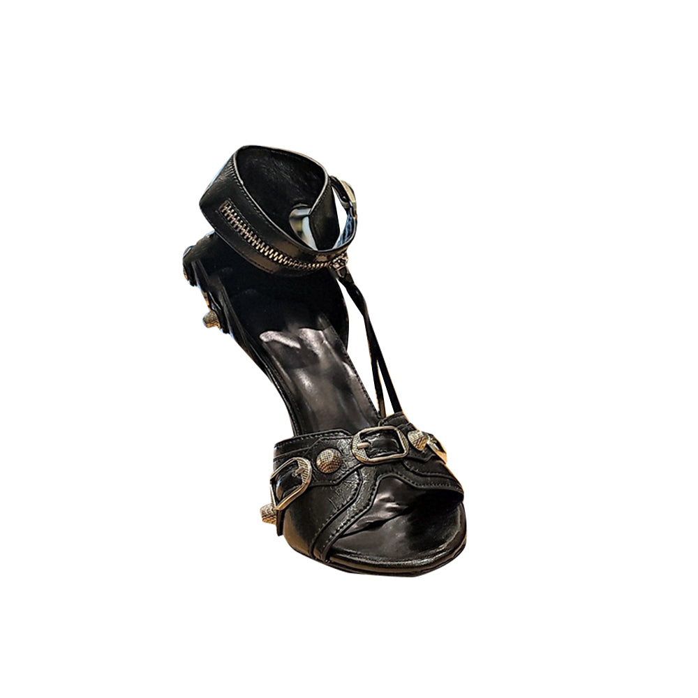 FUKEV Studded High Heel Sandals