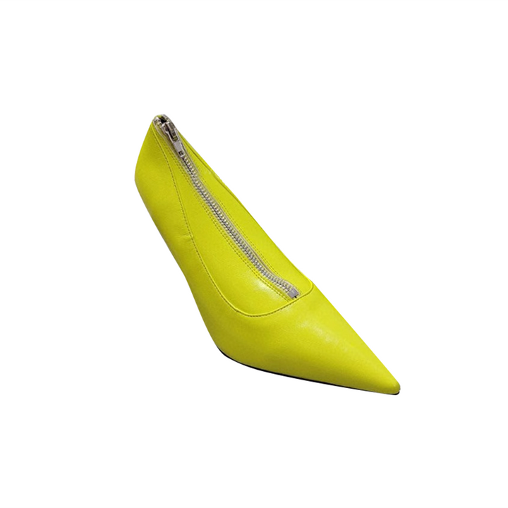 GAHEL Zip Stiletto High Heel Pumps