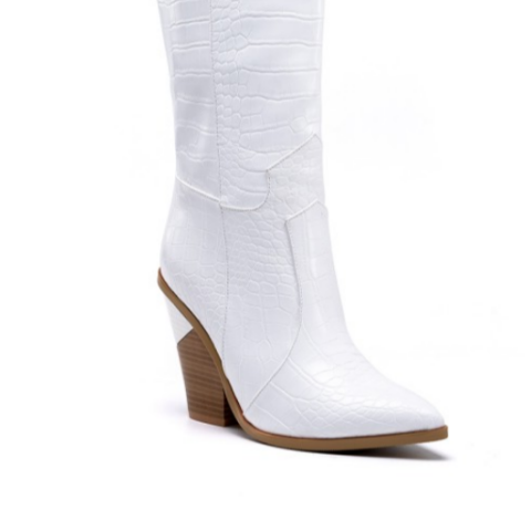 GESA Sculptured Heel Western Cowboy Knee High Boots