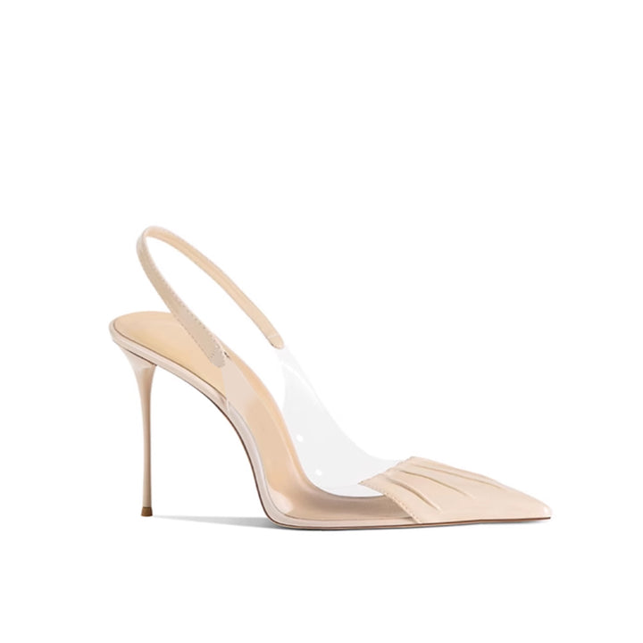 HAZEI PVC Mid Heel Sandals - 6cm