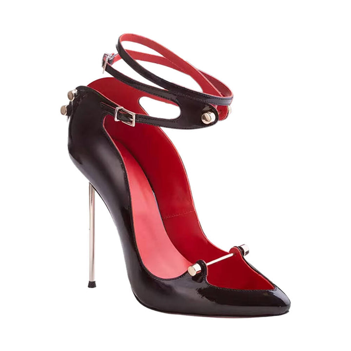 HENOD Ankle Strap High Heel Sandals