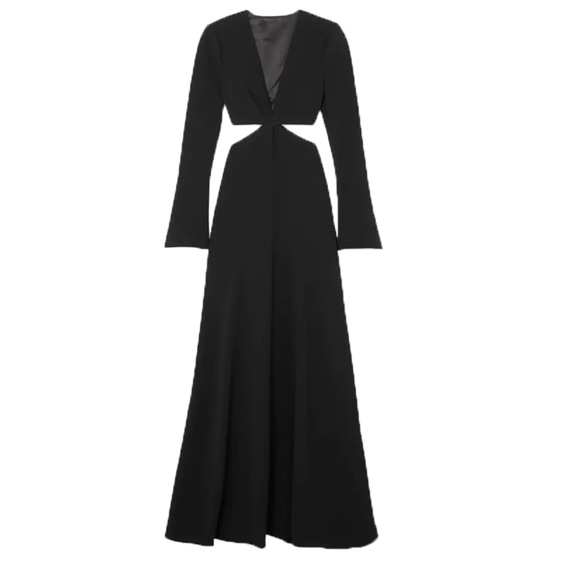 HERIO Deep V Evening Dress Gown