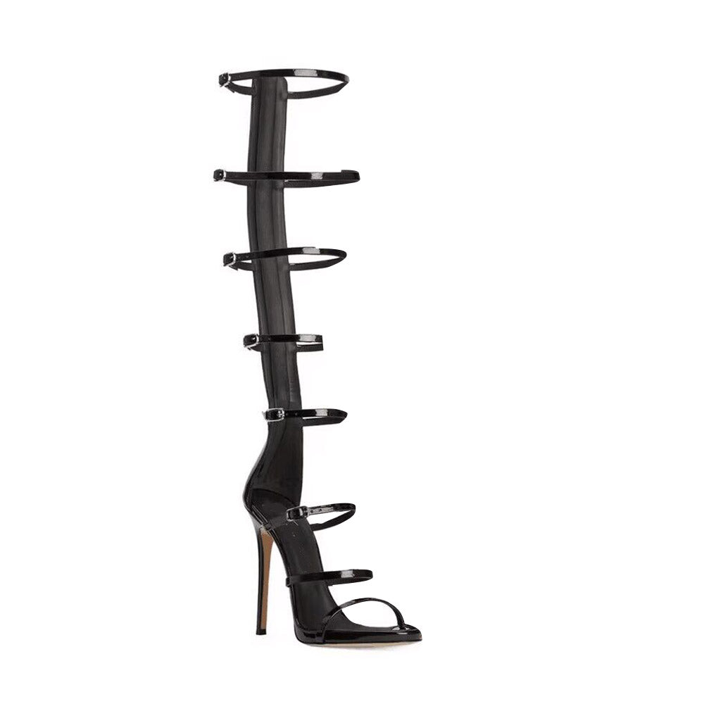 HETIU Buckled High Heel Sandals