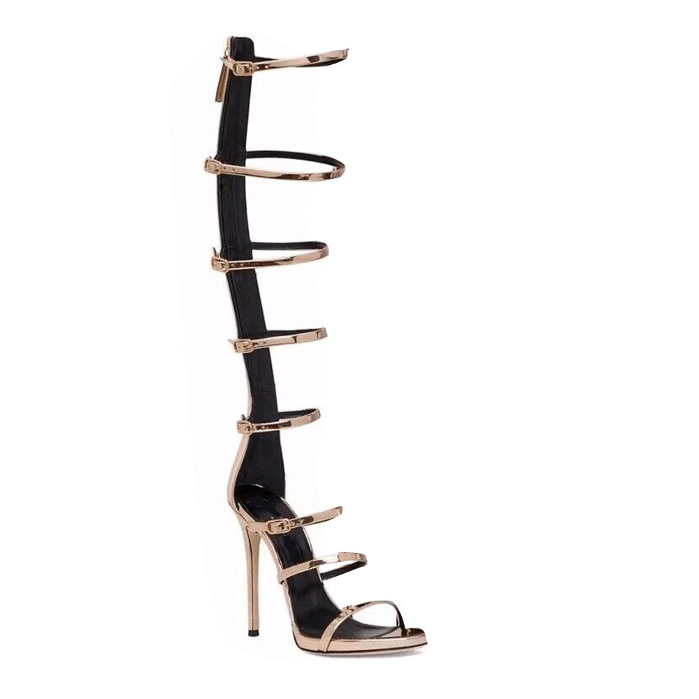 HETIU Buckled High Heel Sandals