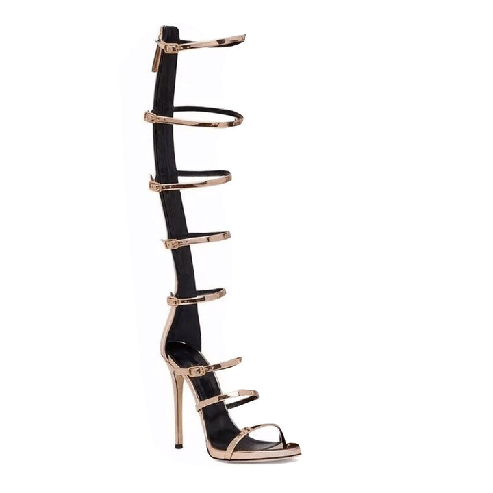 HETIU Buckled High Heel Sandals