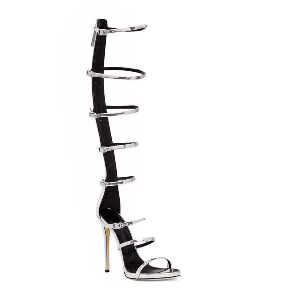 HETIU Buckled High Heel Sandals