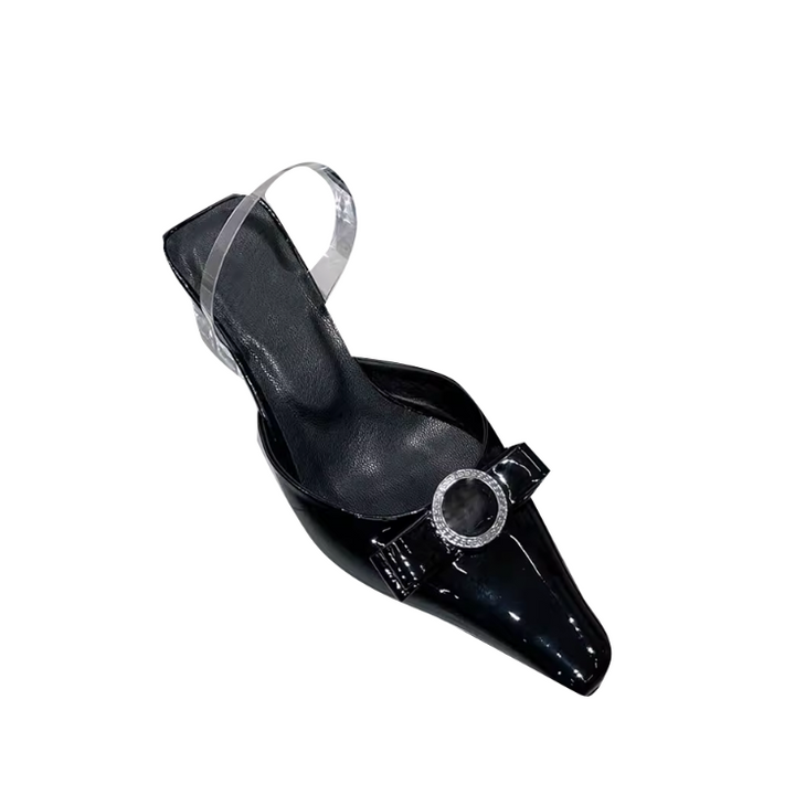 HOLRE Bow Transparent Heel Sandals - 9.5cm