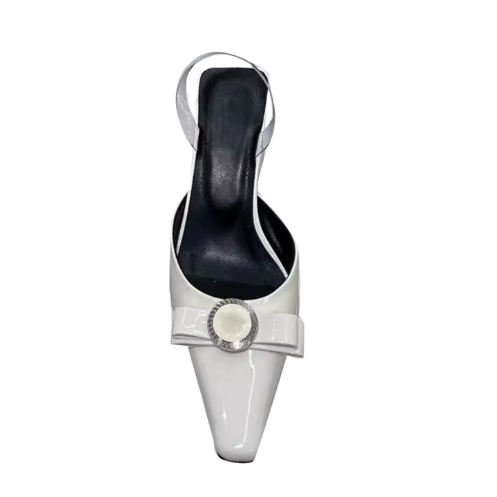 HOLRE Bow Transparent Heel Sandals - 6cm