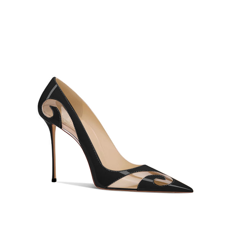 HOPCA Patent Leather And PVC Mid Heel Pumps - 8cm