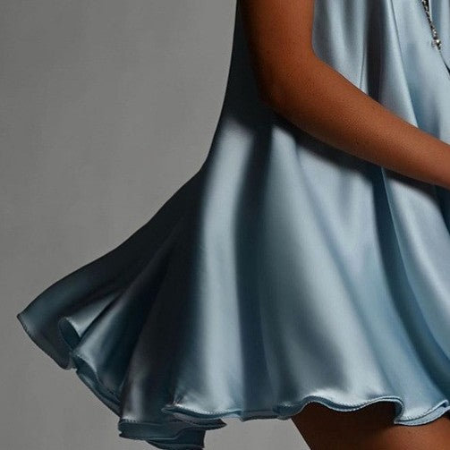 HUIJO Diamante Deep V Mini Dress