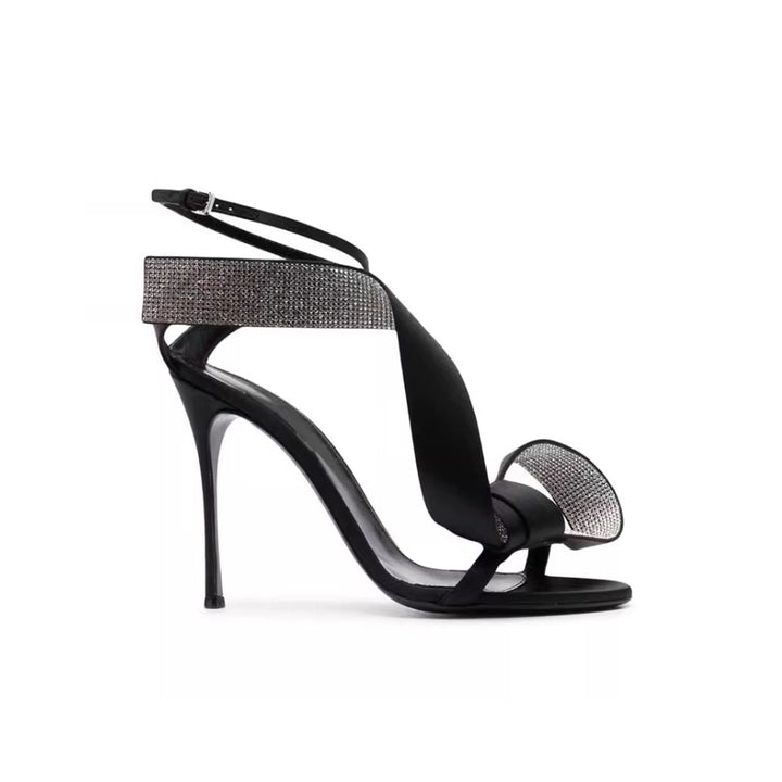 JANUE Diamante Bow High Heel Sandals