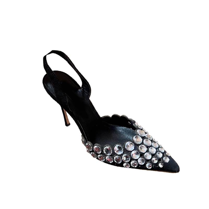 JERUV Diamante High Heel Sandals