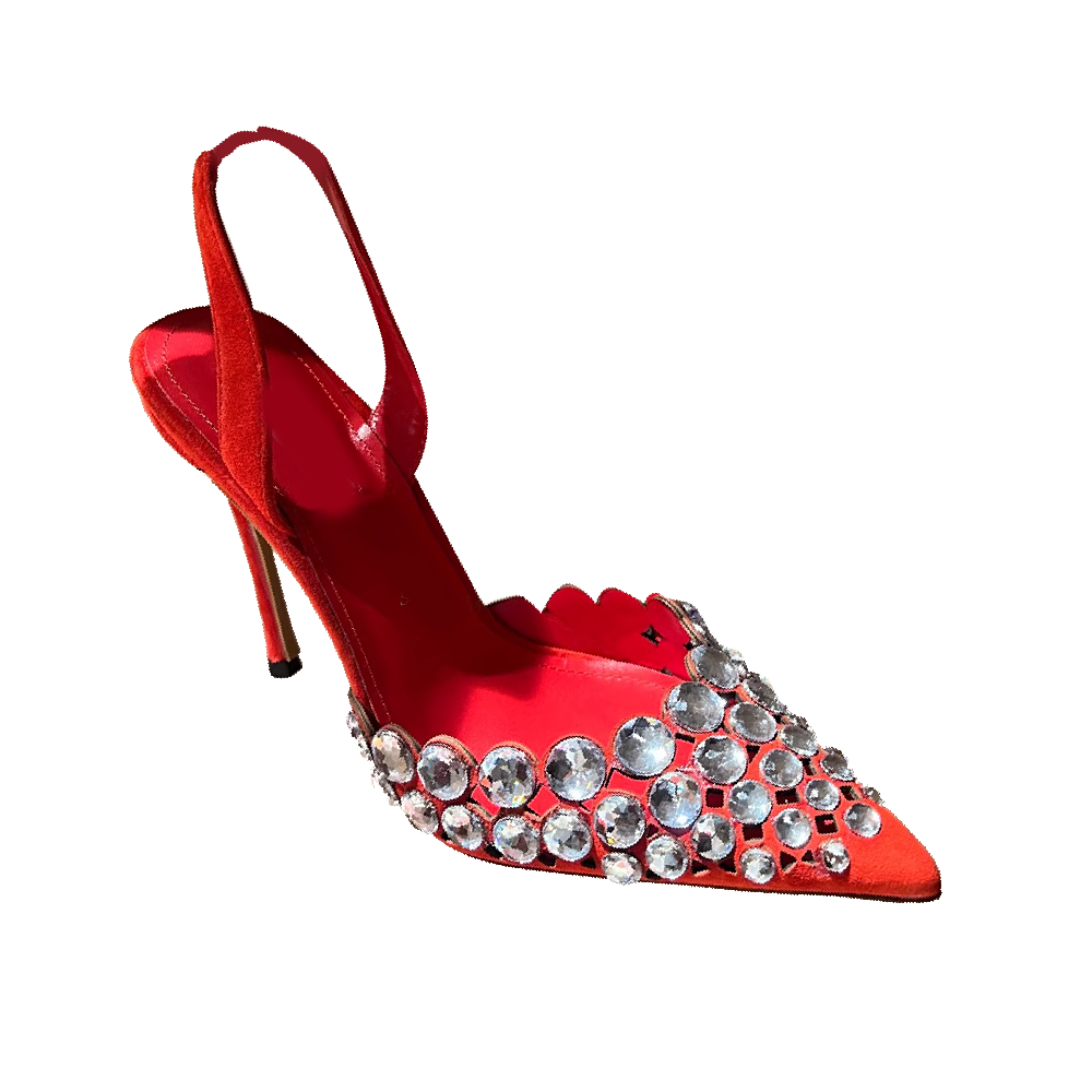 JERUV Diamante High Heel Sandals