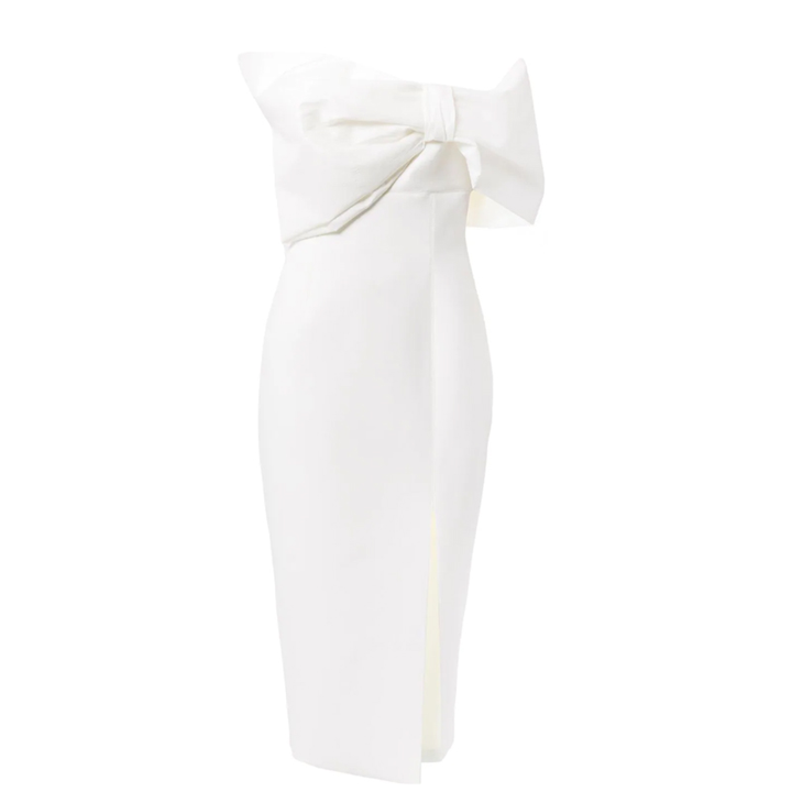 KAHJU Bow Off-Shoulder Evening Dress Gown