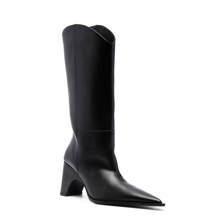KEHIO Leather Knee High Boots