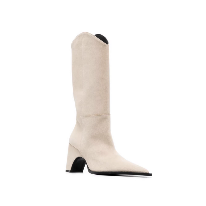 KEHIO Leather Knee High Boots