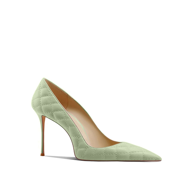 KIAZA Quilted Mid Heel Pumps - 6cm