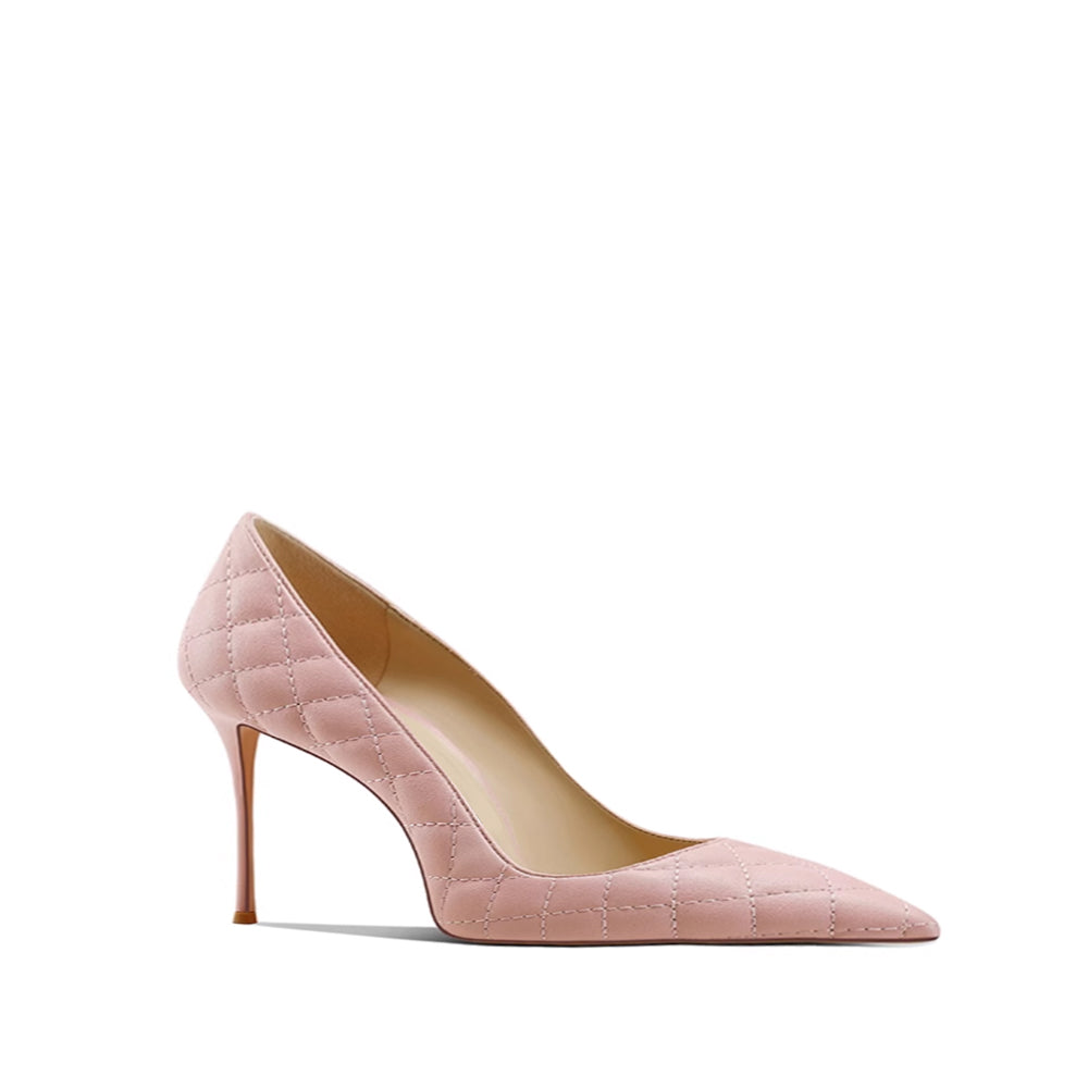 KIAZA Quilted Mid Heel Pumps - 6cm