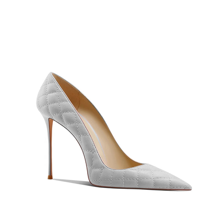 KIAZA Quilted Mid Heel Pumps - 8cm