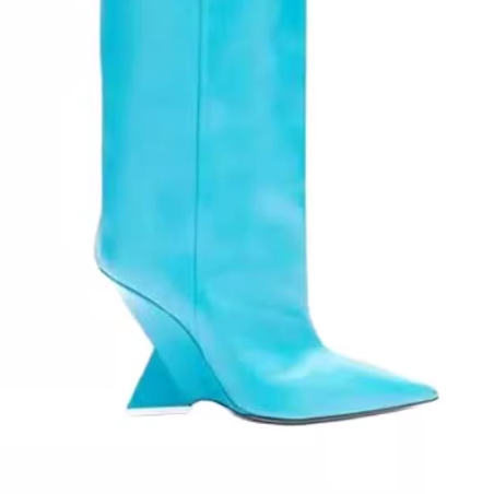 KUIZA Sculptured Heel Knee High Boots