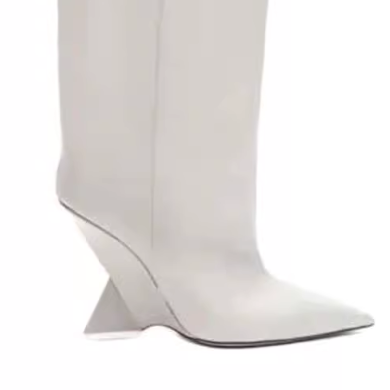 KUIZA Sculptured Heel Knee High Boots