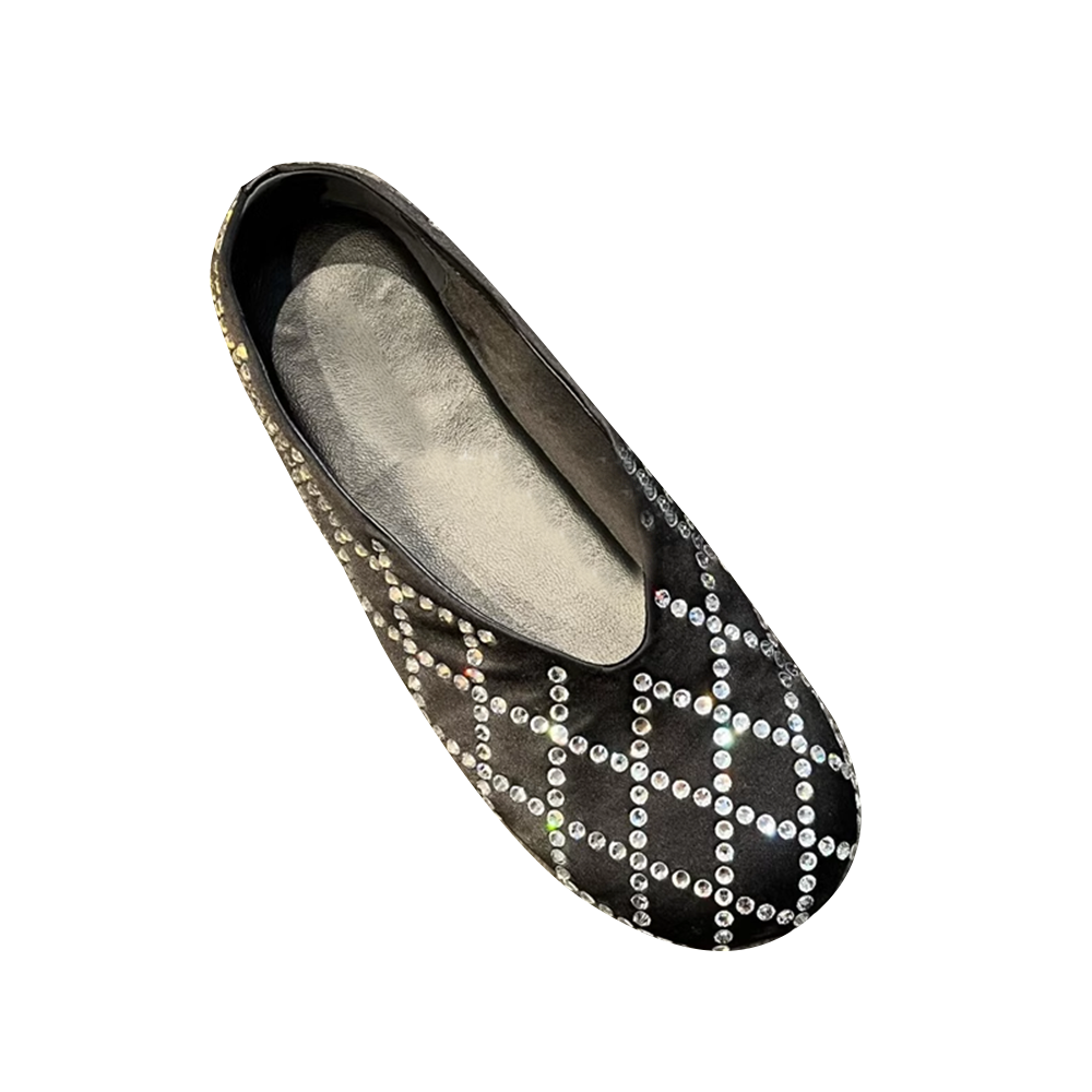 KUREL Diamante Flat Ballet Shoes