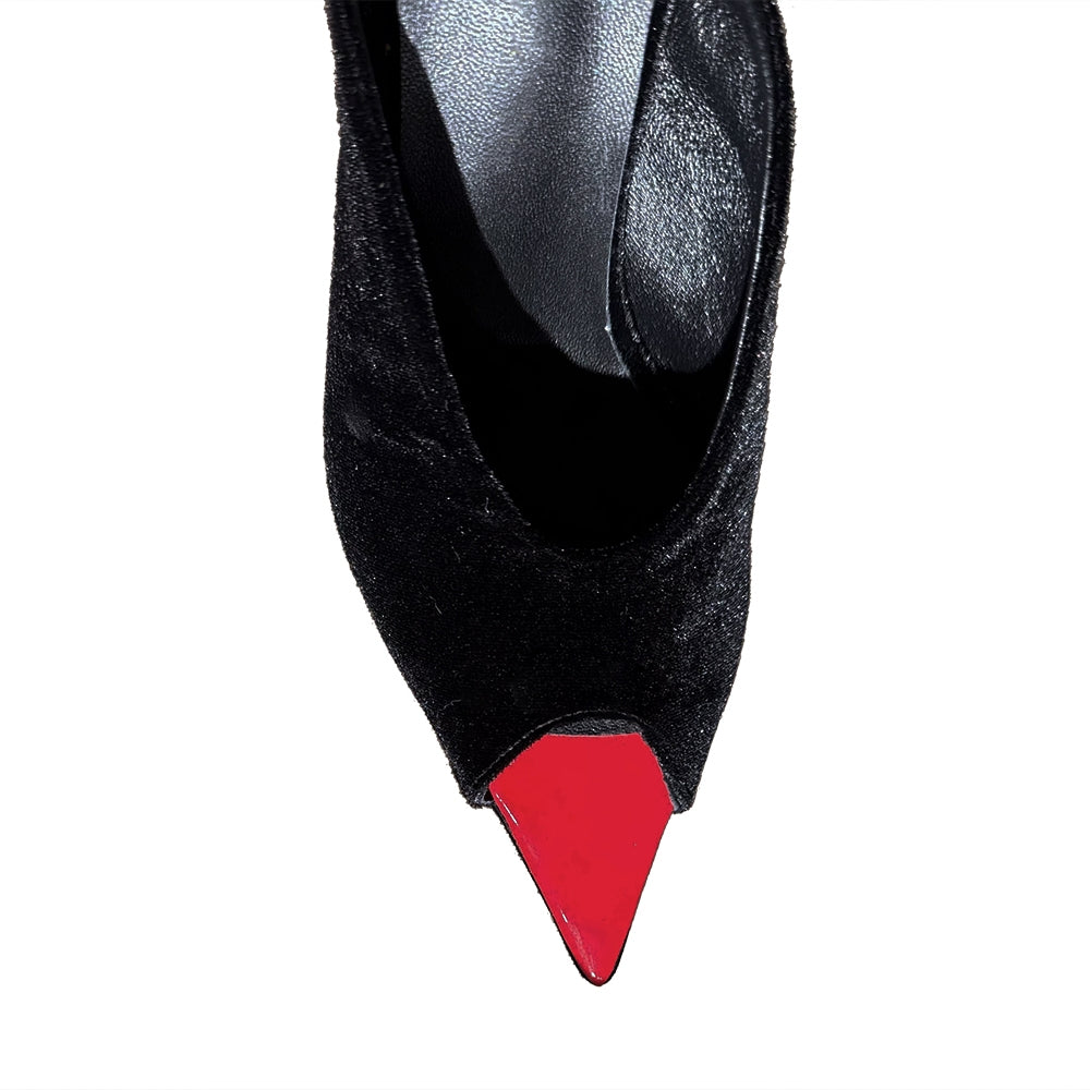 LAKWI Sculptured Heel Mules Sandals
