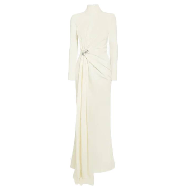 LATTI Diamante Fold Detailed Evening Dress Gown