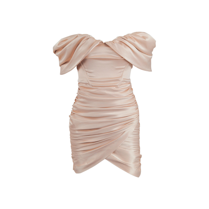 LECUO Off-Shoulder Mini Dress