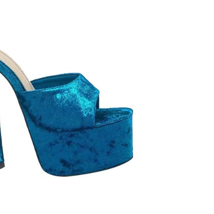 LENDA Block Heel Ankle Strap Platform Sandals