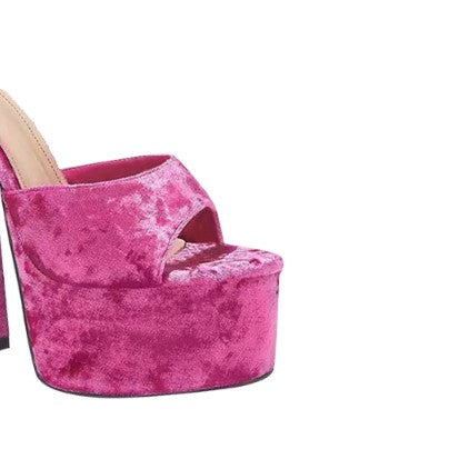 LENDA Block Heel Ankle Strap Platform Sandals