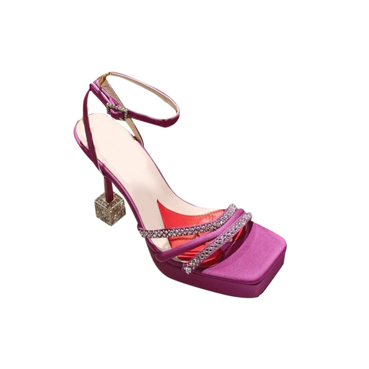 LENRO Diamante High Heel Platform Sandals