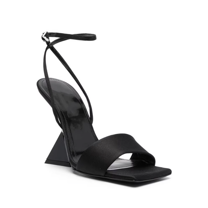 LEOCU Ankle Strap Wedged Heel Sandals