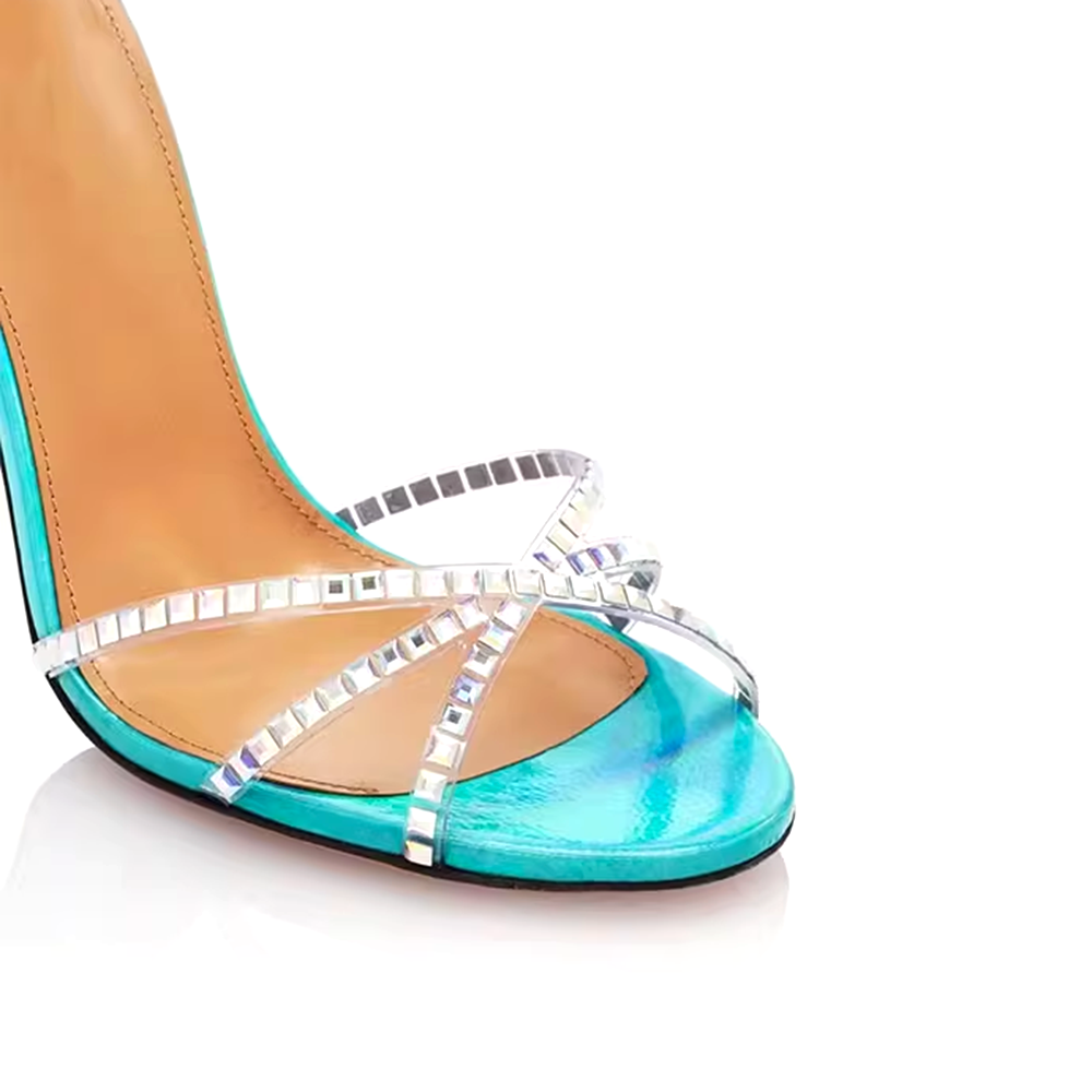 LEUNO Sequinned High Heel Sandals