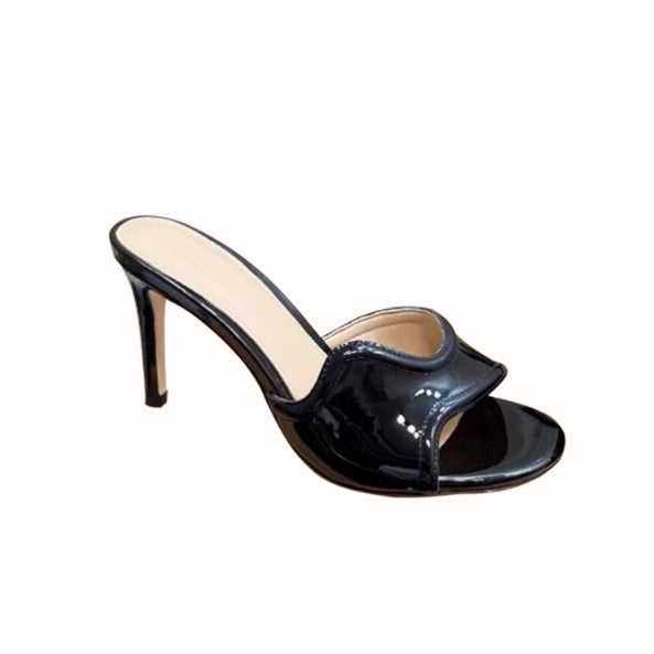 MAVRU Patent Leather Mules Sandals